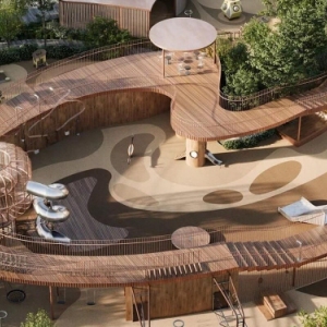 Двухуровневую игровую площадку обустроят в жилом комплексе в Крылатском