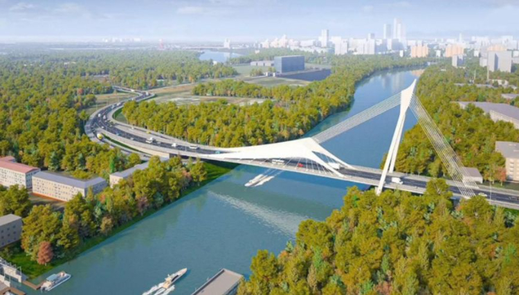 Готовность моста-паруса в створе Новозаводской улицы превышает 15%