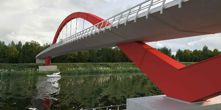 Завершен подготовительный этап возведения пешеходного моста в сторону района Филевский Парк