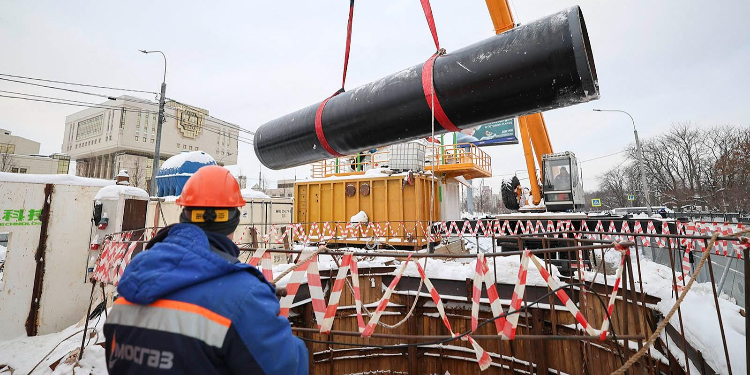 В районе Раменки построили более километра газопровода высокого давления