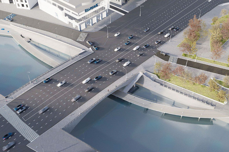 Собянин: Началось строительство пешеходного моста на Болотной набережной