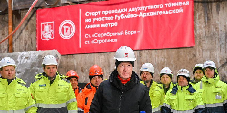 Собянин: началась проходка тоннеля между станциями «Серебряный бор» и «Строгино»