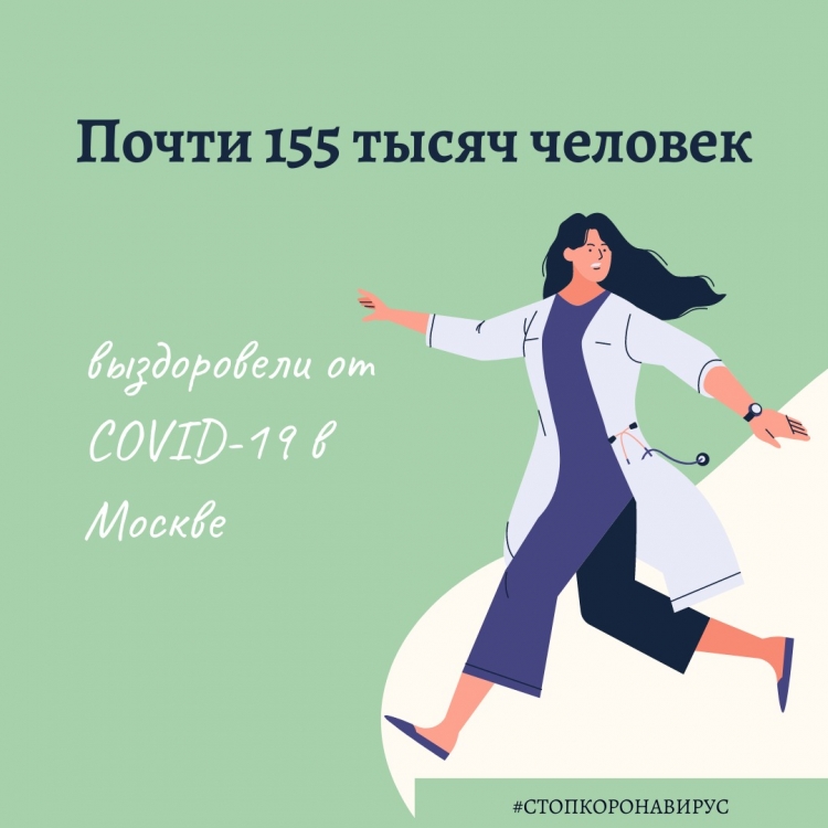 В Москве от коронавируса излечились порядка 155 тысяч человек