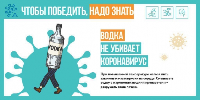 Алкоголь не способен побороть коронавирус
