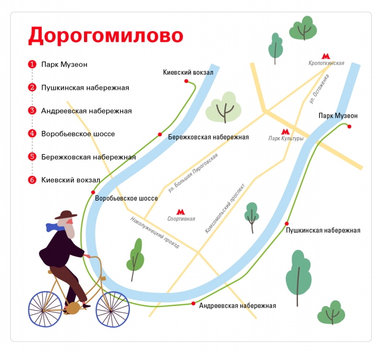 Велодорожки москвы карта