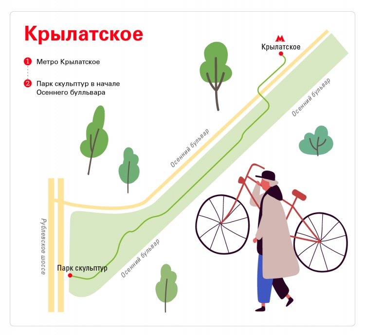 Велопрокат в москве карта