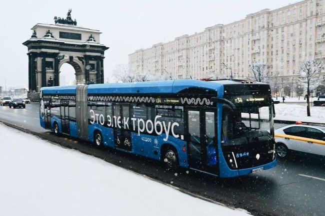 За месяц тест-драйва электробус-«гармошка» на маршруте Т34 проехал больше 1000 км