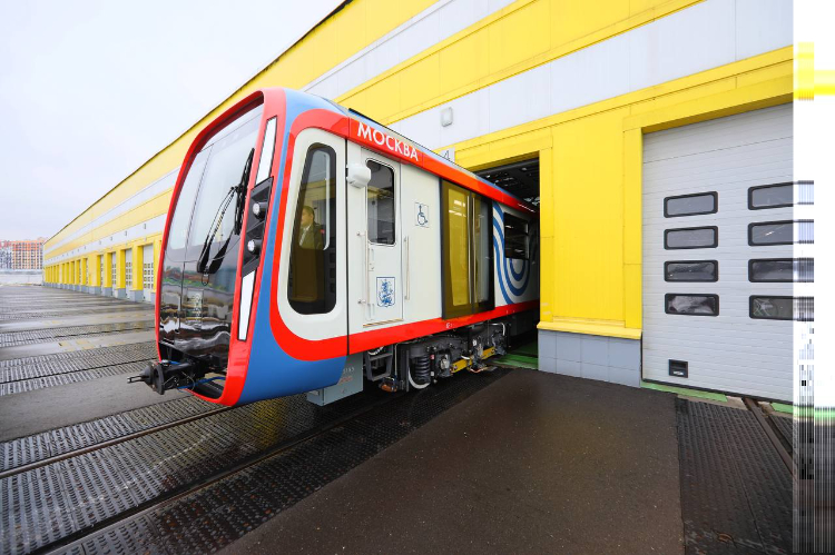 На все сто. 100-й поезд метро нового поколения «Москва-2020» поступил в депо «Солнцево»