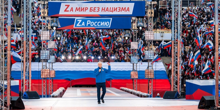 Собянин выступил на концерте-митинге в честь годовщины воссоединения Крыма с Россией