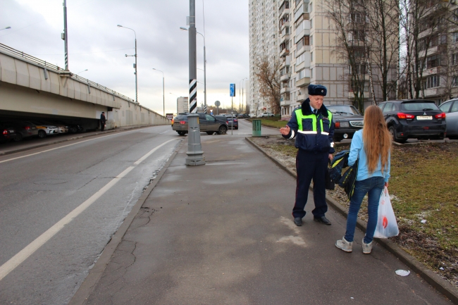 На Западе Москвы подвели итоги профилактического мероприятия  «Маленький пешеход»