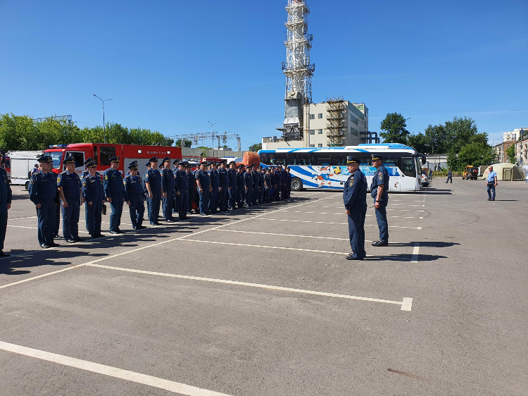На Западе Москвы прошло показательное пожарно-тактическое учение на волейбольной арене «Динамо»