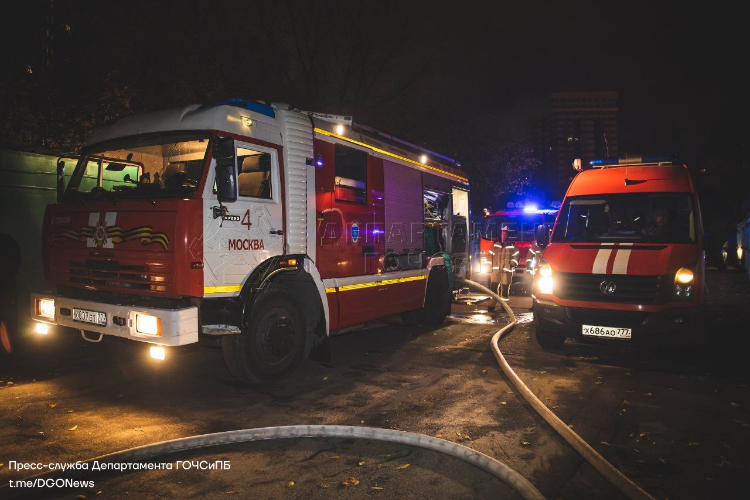 Огнеборцы ликвидировали возгорание в районе Кунцево