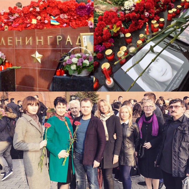 Жители Западного округа почтили память погибших в теракте метро Петербурга